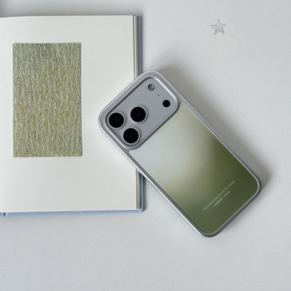 Matcha Green Gradient Phone Case-FI003G | Glass Phone Case | Three Fleas