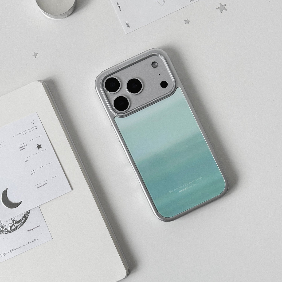 Sea Mist Green Phone Case-FI006G | Glass Phone Case | Three Fleas