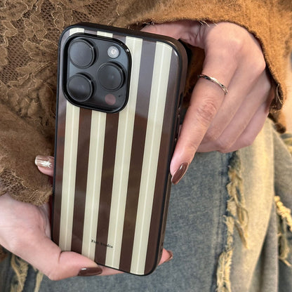 Retro Striped Phone Case-FI026AC | Acrylic Phone Case | Three Fleas
