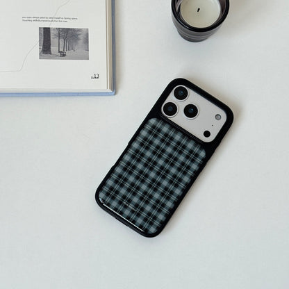 Plaid Resin Epoxy Phone Case-FI011R | Resin Epoxy Phone Case | Three Fleas