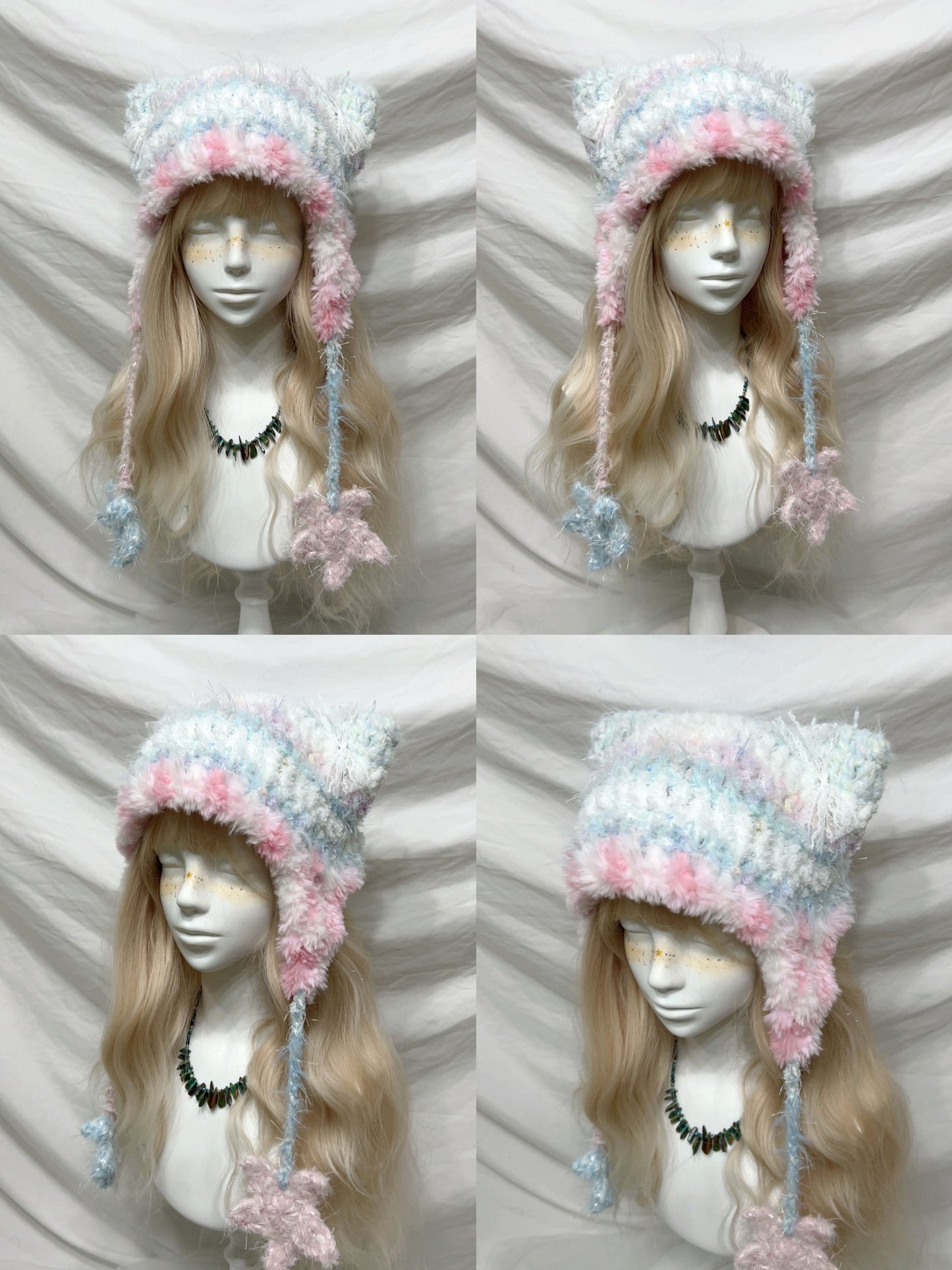 Fashion Animal Ear Pom-Pom Crochet Hat