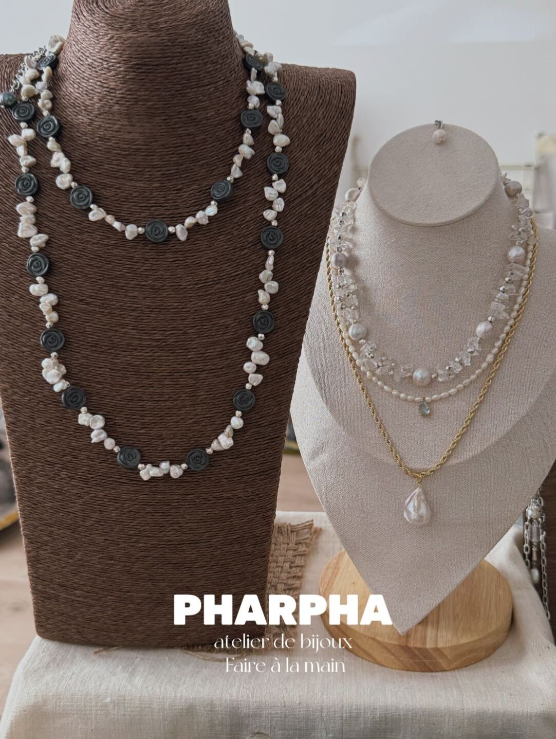 Pharpha Dried Rose Baroque Petal Pearl Necklace