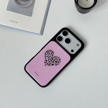 Leopard Heart Epoxy Resin Phone Case-FI014R