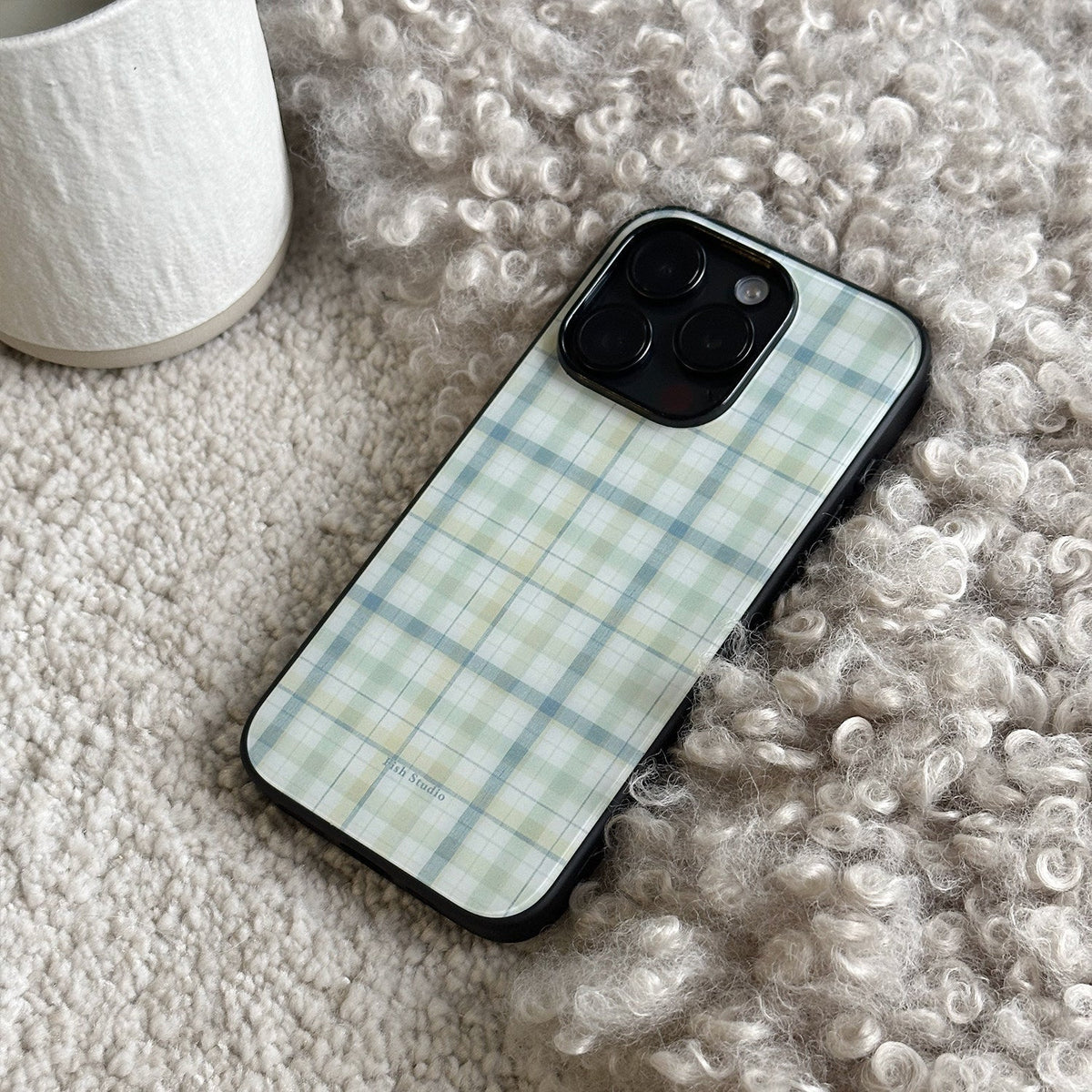 Vintage Plaid Phone Case-FI009AC | Acrylic Phone Case | Three Fleas