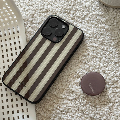 Retro Striped Phone Case-FI026AC | Acrylic Phone Case | Three Fleas