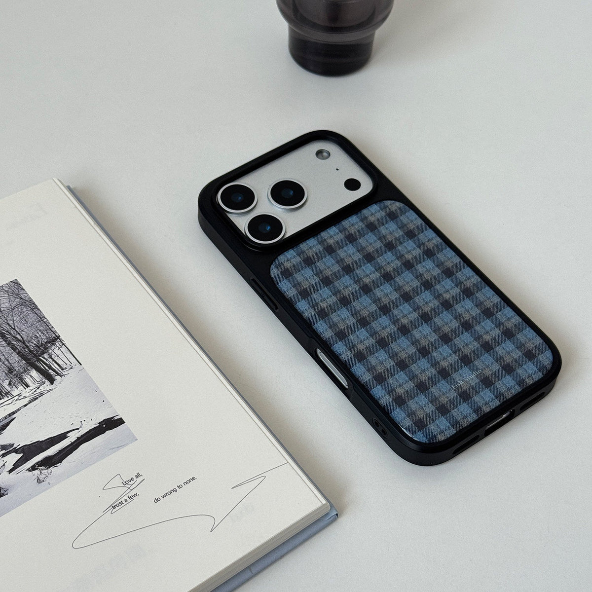 Plaid Resin Epoxy Phone Case-FI011R | Resin Epoxy Phone Case | Three Fleas