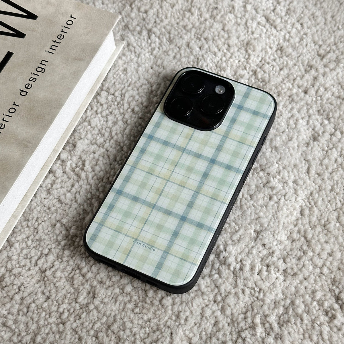 Vintage Plaid Phone Case-FI009AC | Acrylic Phone Case | Three Fleas