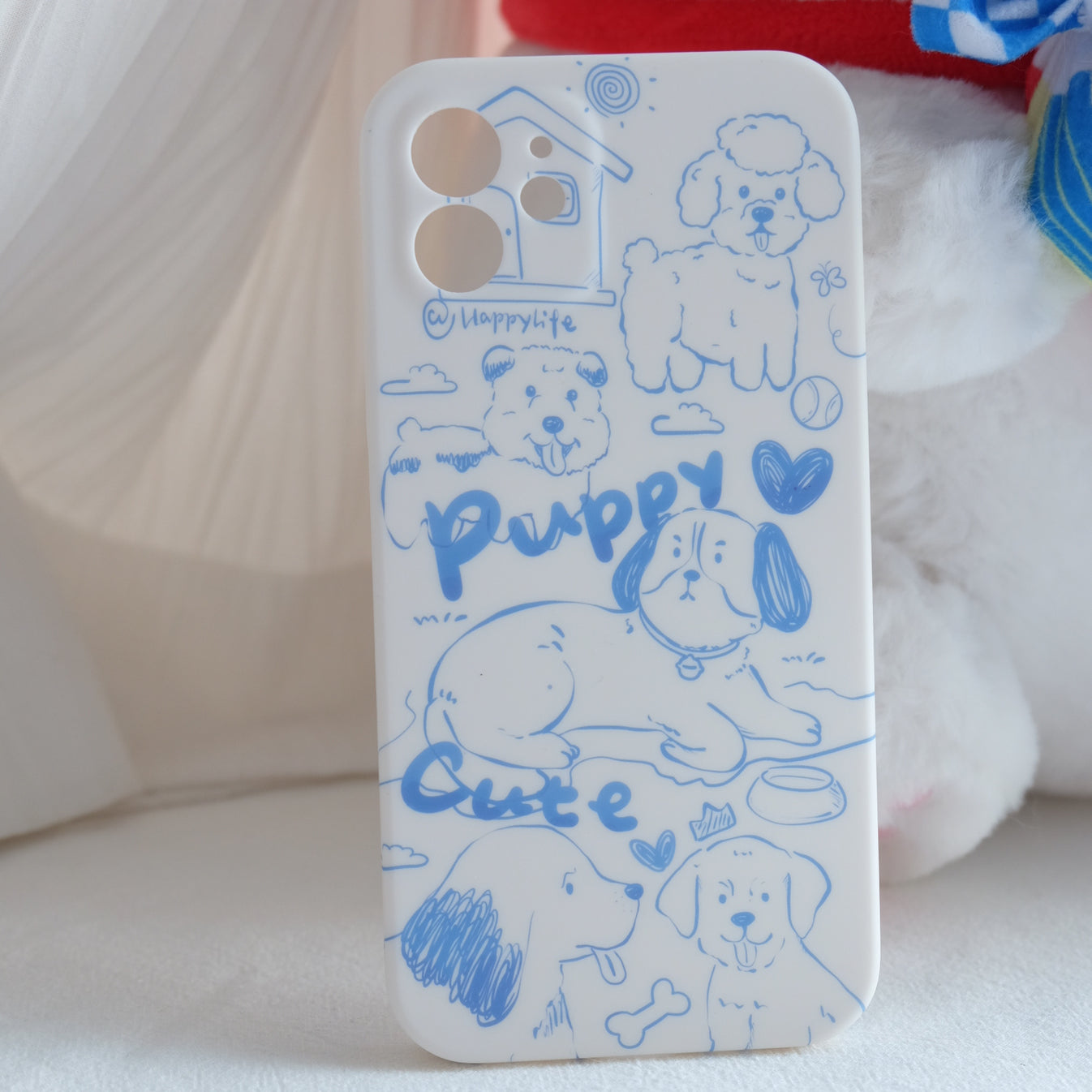 Sketches puppy phone case Three Fleas