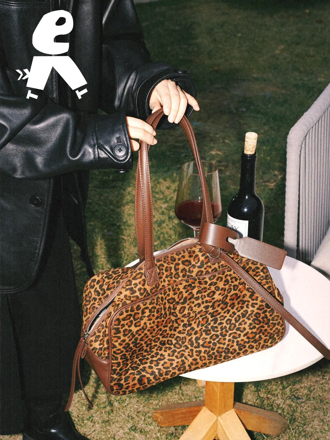Leopard Print Casual Shoulder Bag