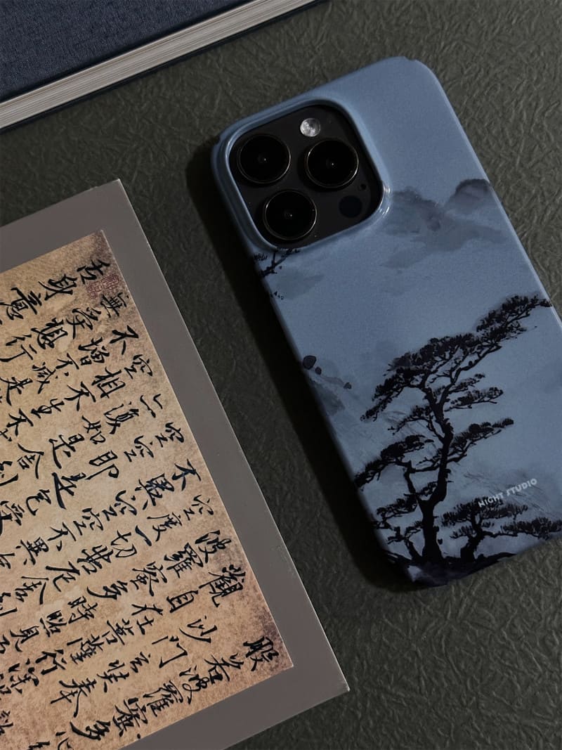 「Chinoiserie」Pine Chinese Brush Painting Phone Case