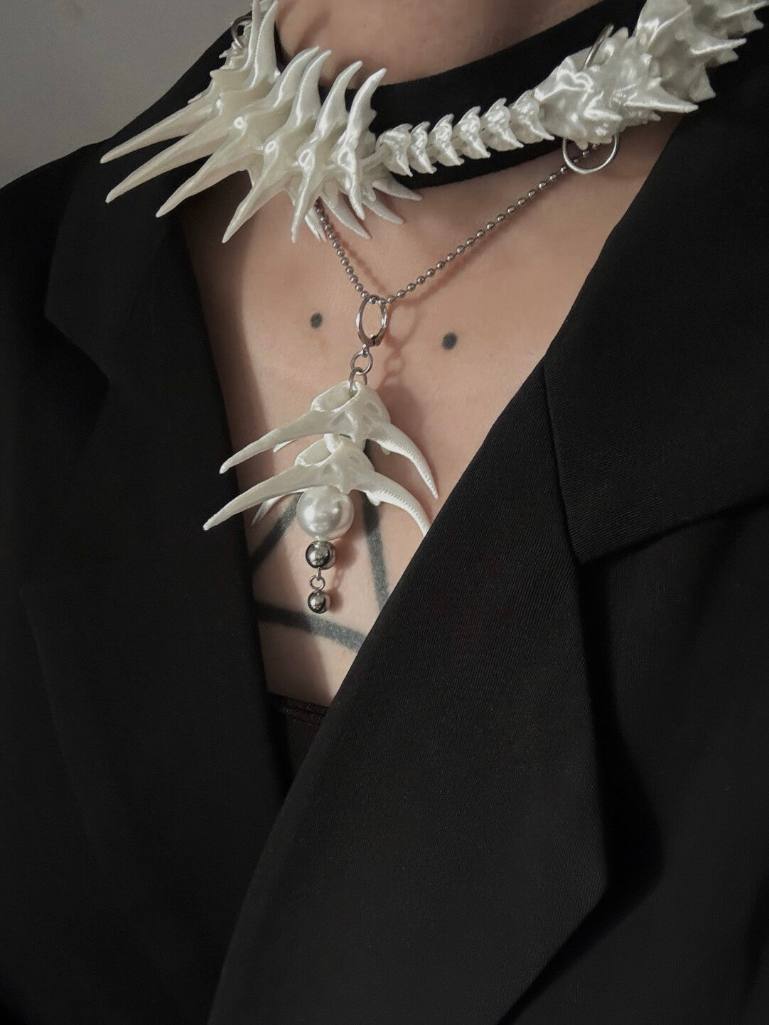 Vertebrae Hand Tie Necklace,Lumivault.