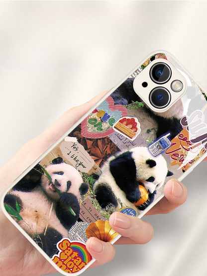 [ Meme Case ] Panda Panda Silicone Mirror Case