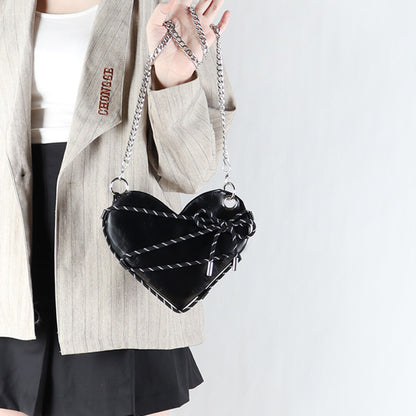 Y2K Heart-Shaped Shoulder Bag | bag | Three Fleas