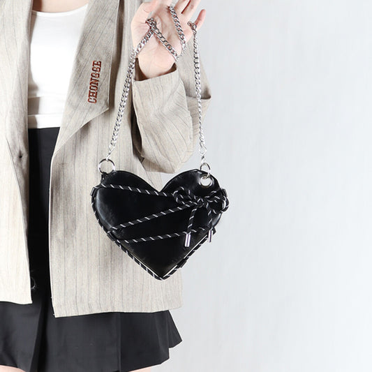 Y2K Heart-Shaped Shoulder Bag | bag | Three Fleas