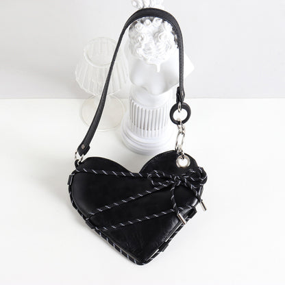 Y2K Heart-Shaped Shoulder Bag | bag | Three Fleas