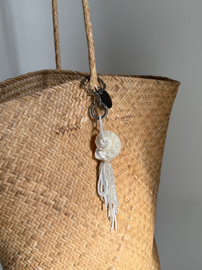 Seashell & Beaded Tassel Bag Charm