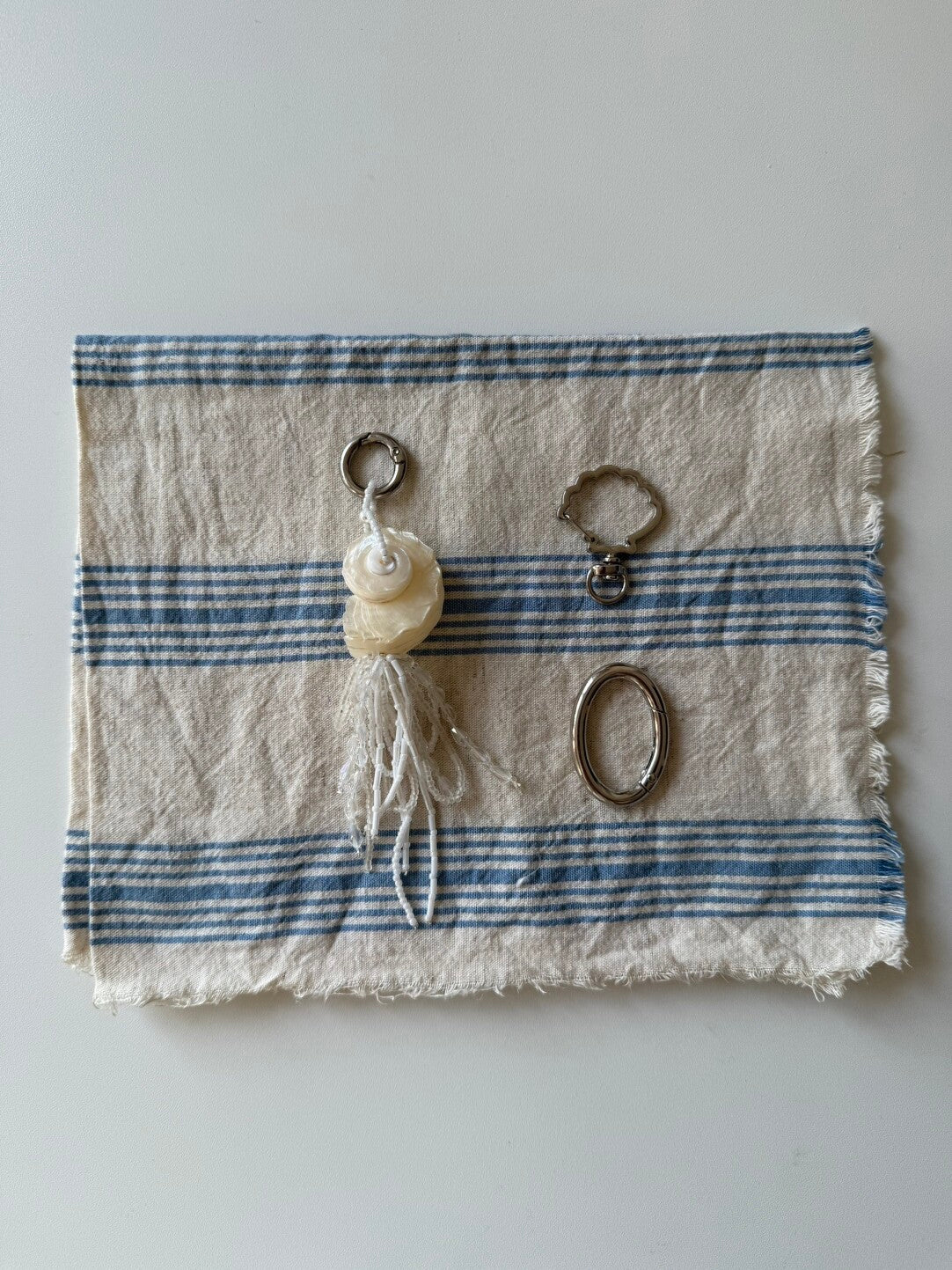 Seashell & Beaded Tassel Bag Charm