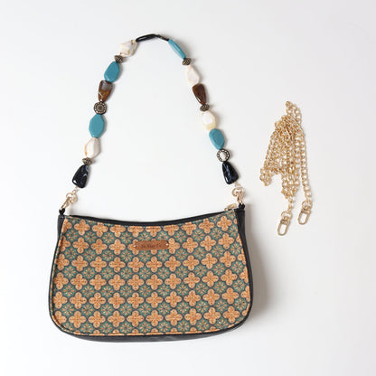 Vintage Chinoiserie Beaded Shoulder Bag | bag | Three Fleas