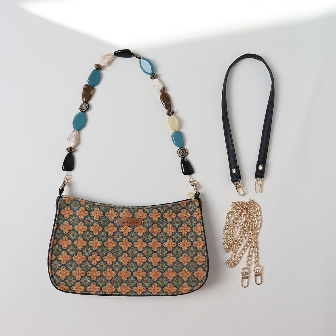 Vintage Chinoiserie Beaded Shoulder Bag | bag | Three Fleas