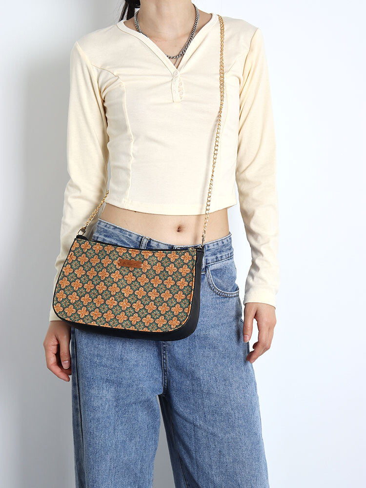 Vintage Chinoiserie Beaded Shoulder Bag | bag | Three Fleas