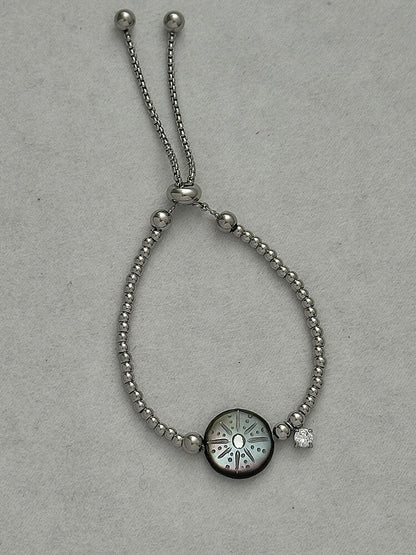 Handmade Pearl Star Bracelet,Steel Ball - Star Track Black,Lumivault.