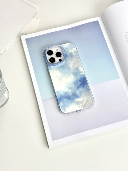 Metallic Luster Mist & Rain Abstract Paint Phone Case IMD-SSL