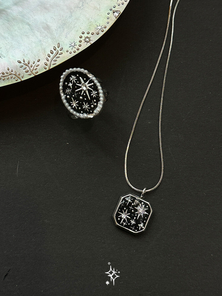 Starlight Geometry Necklace,Lumivault.