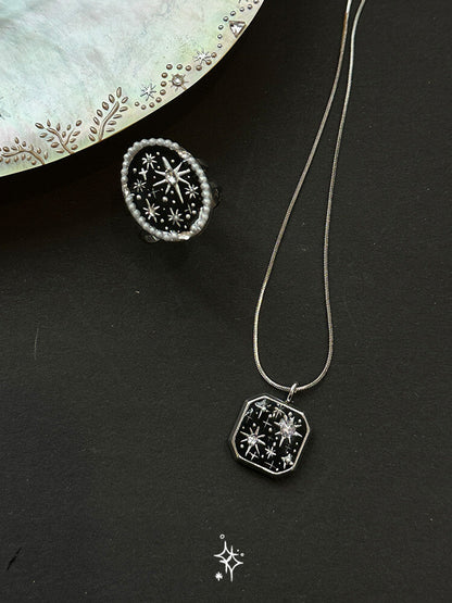 Starlight Geometry Necklace,Lumivault.