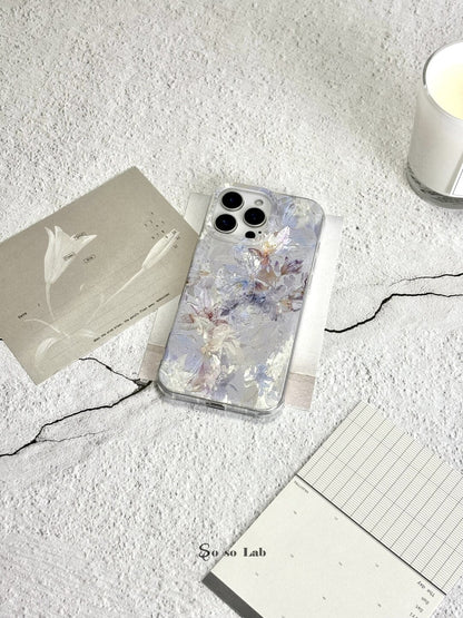 Artistic Metallic Luster Abstract Floral Phone Case Chinoiserie IMD-SSL