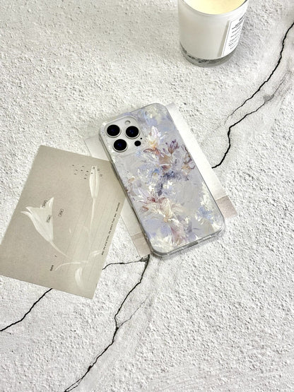 Artistic Metallic Luster Abstract Floral Phone Case Chinoiserie IMD-SSL