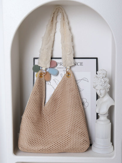 Vacation Flower Chiffon Cat Shoulder Bag | bag | Three Fleas