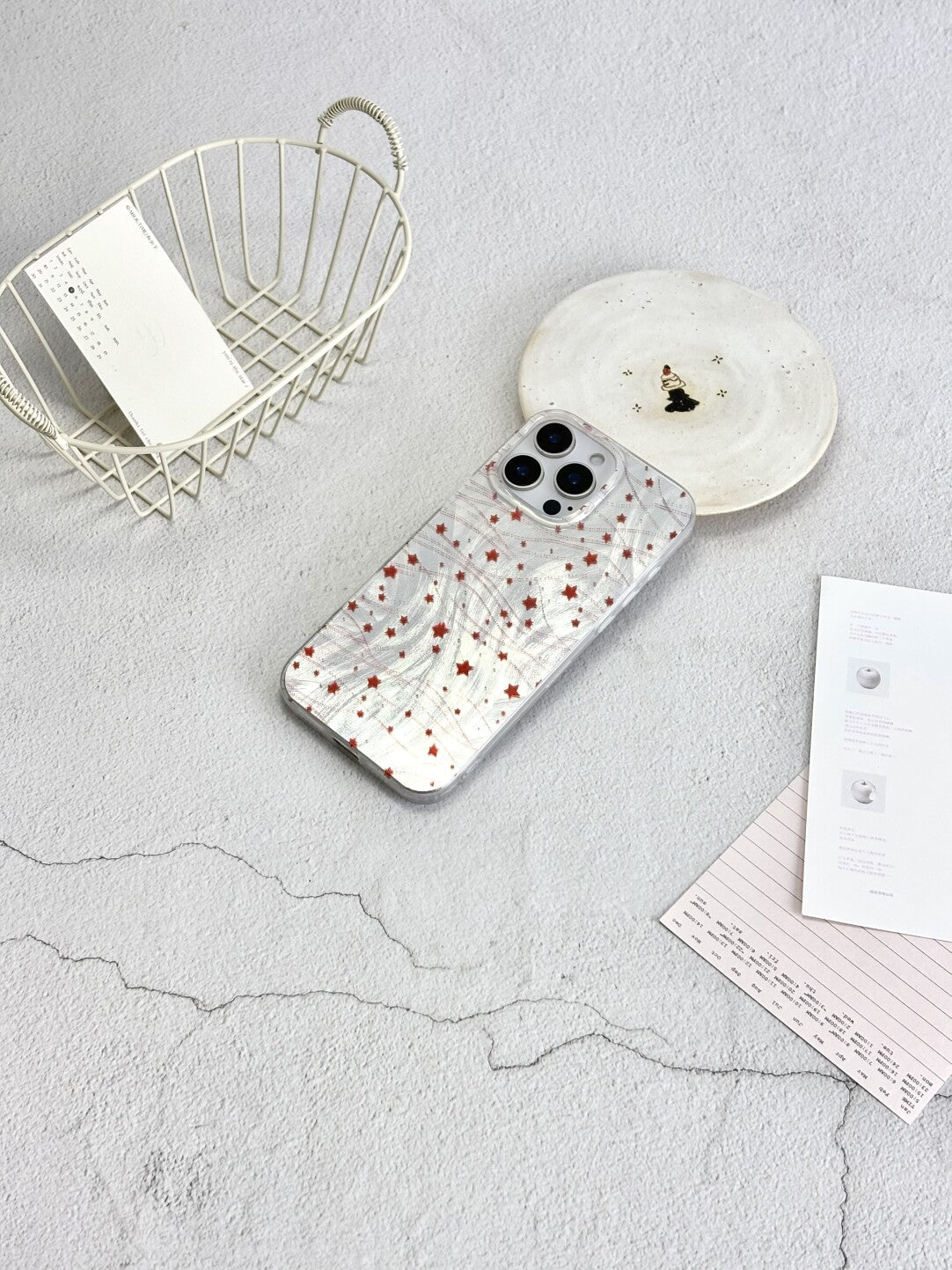 Artistic Metallic Luster Star Trail Phone Case IMD-SSL