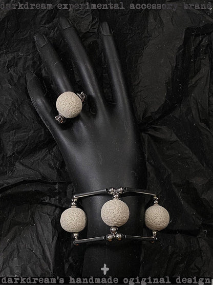 Gothic Tribal Bracelet Ring,Beige Bracelet,Lumivault.