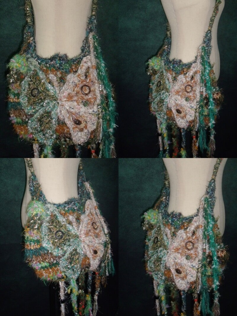 Handmade Boho Butterfly Messenger Bag