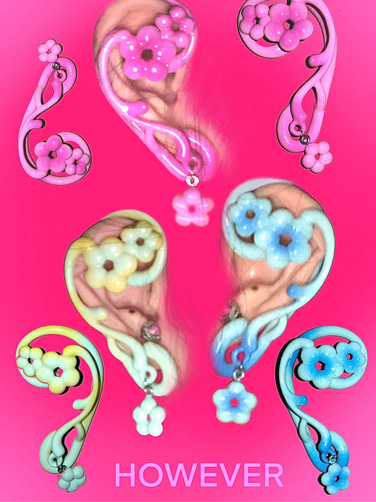 Original Spring Flower Ear Cuffs | earrings | Three Fleas