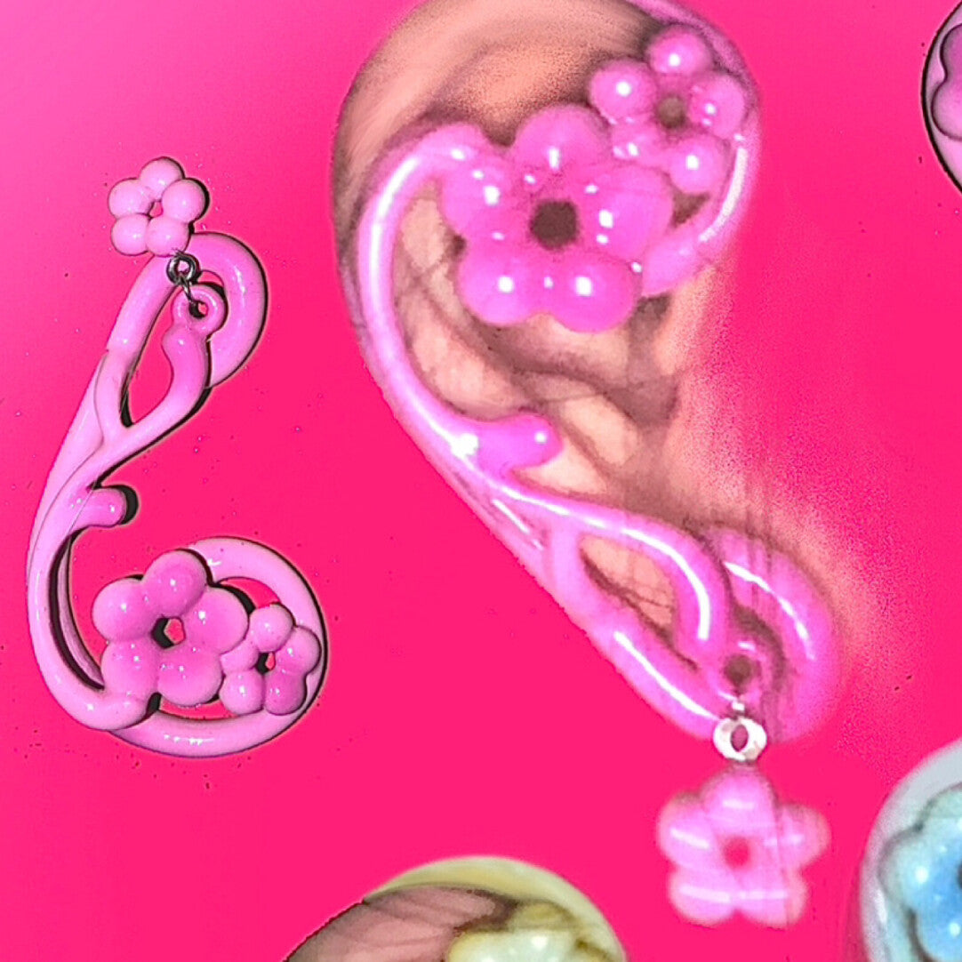 Original Spring Flower Ear Cuffs | earrings | Three Fleas