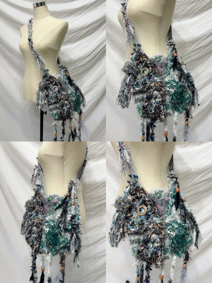 Handmade Boho Butterfly Messenger Bag