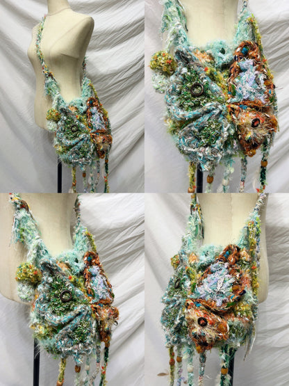 Handmade Boho Butterfly Messenger Bag