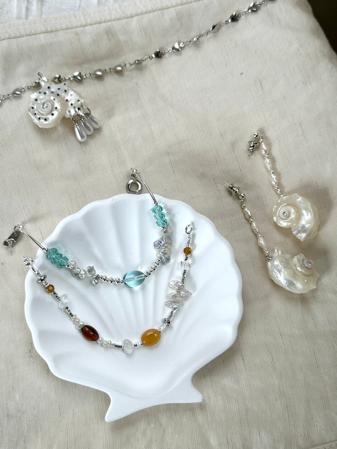 Color Stone Dream Baroque Pearl Crystal Bracelet