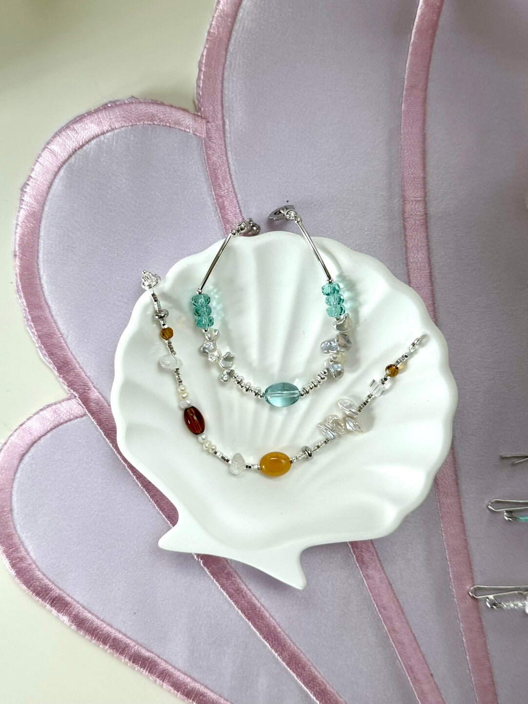 Color Stone Dream Baroque Pearl Crystal Bracelet