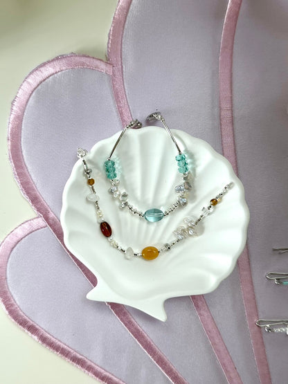 Color Stone Dream Baroque Pearl Crystal Bracelet