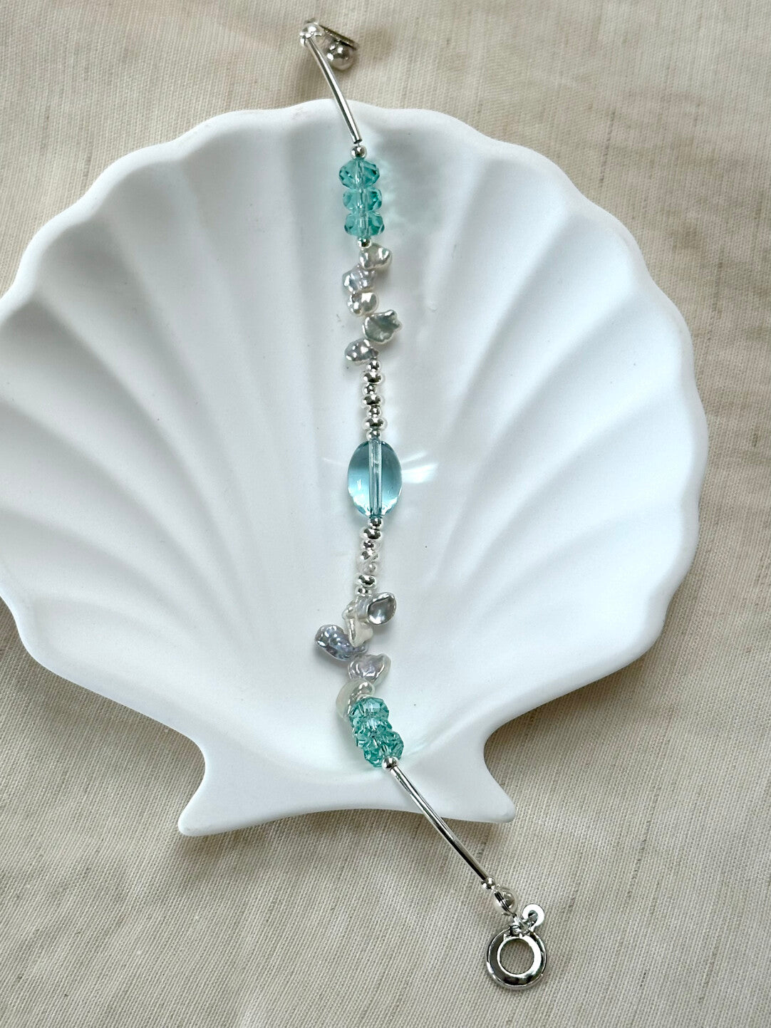 Color Stone Dream Baroque Pearl Crystal Bracelet