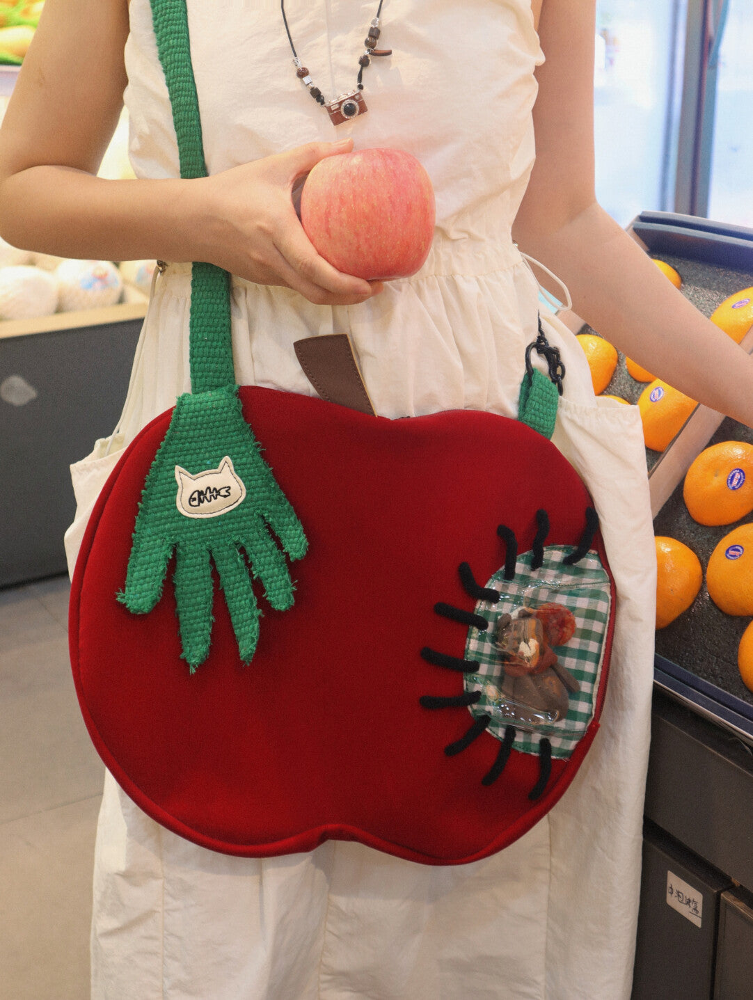 Green Hand Apple Ita Bag
