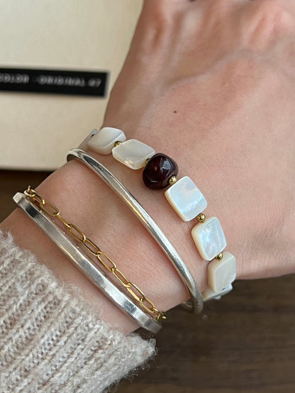 Natural White Shell Beaded Bracelet
