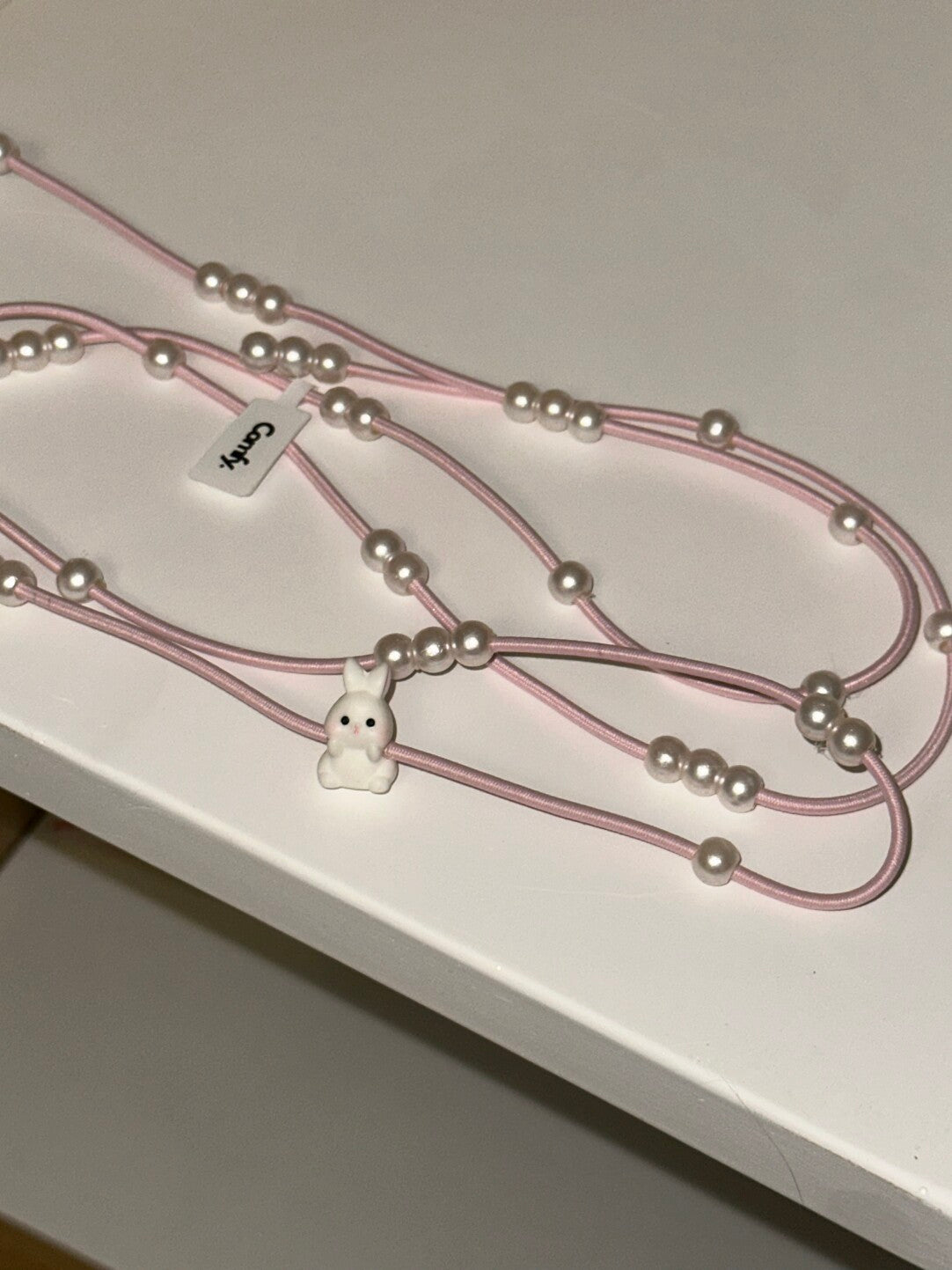 Handmade Pearl Rabbit Necklace