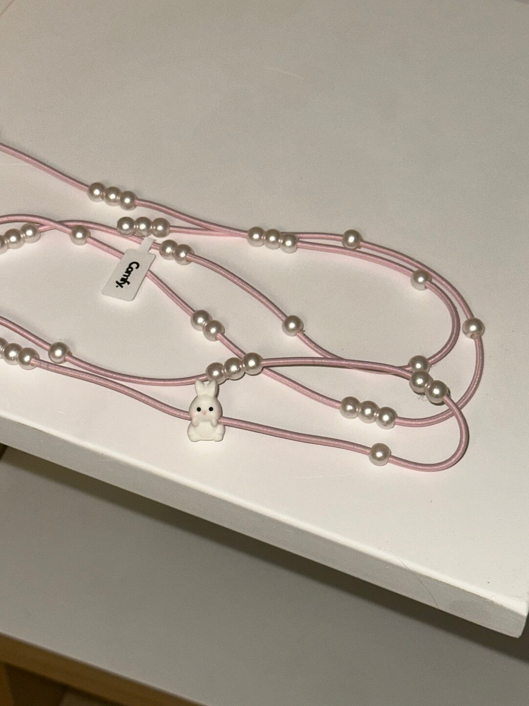 Handmade Pearl Rabbit Necklace