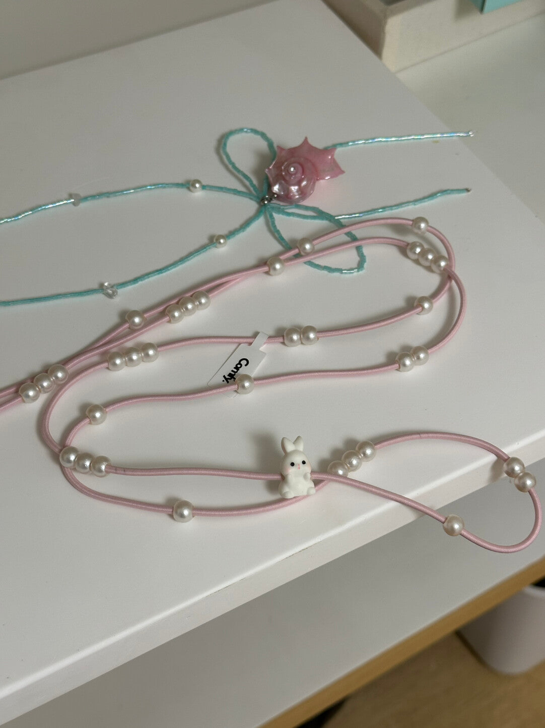 Handmade Pearl Rabbit Necklace