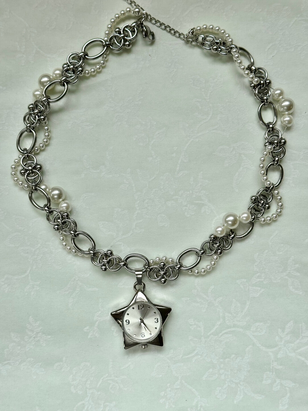 Retro Twinkle Stars Baroque Pearl Necklace