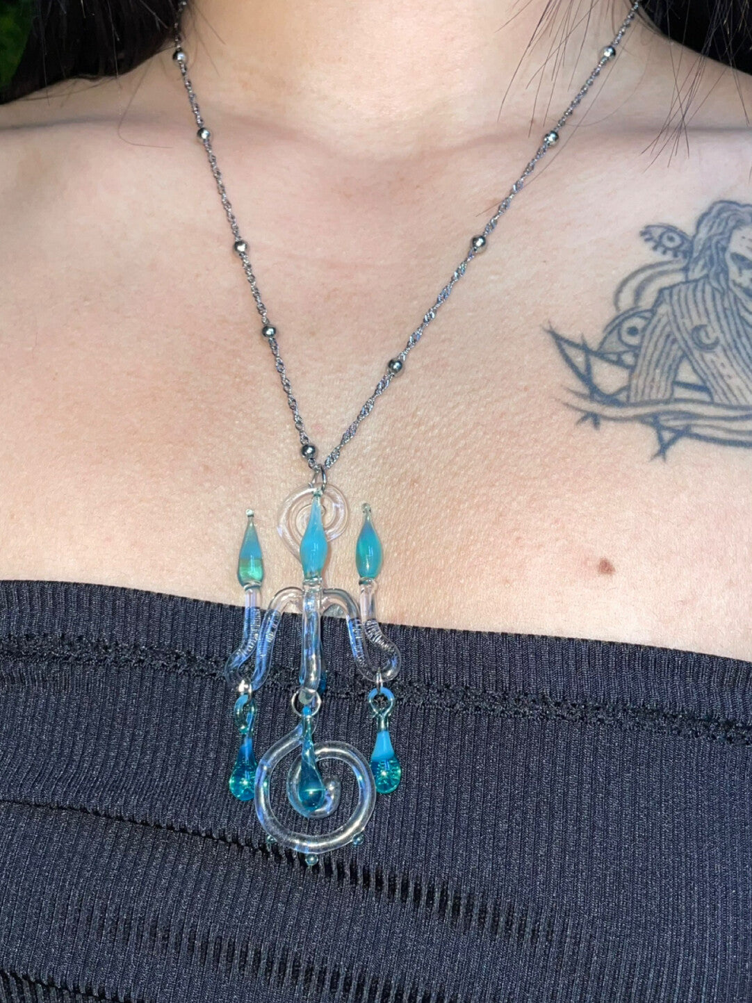 Secret Candelabra Glass Necklace | necklace | Three Fleas