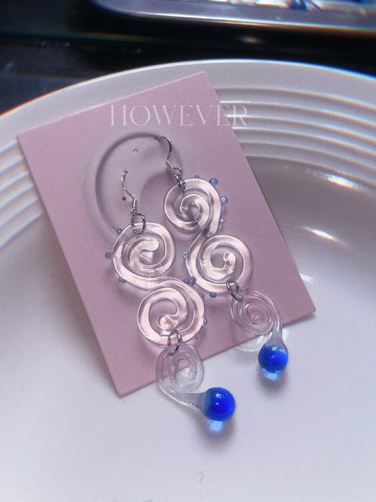Drop Vine Glass Earrings | earrings | Three Fleas